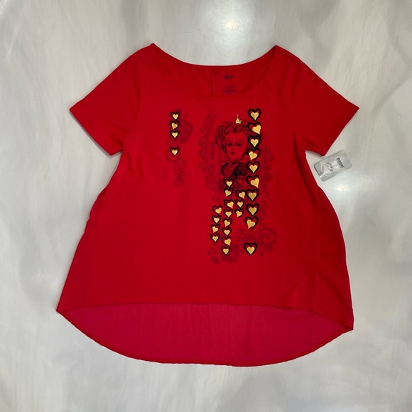 Disney Queen of Hearts Top Size Medium High Low Blouse Valentines Day ❤️🔥 - Picture 7 of 14